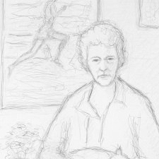 Preparatory study for Betty Cuthbert