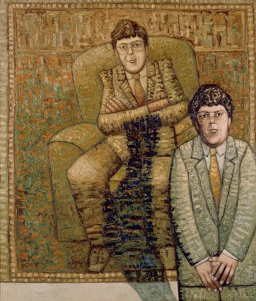 David Combe and the portrait, 1983 by Keith Looby David Combe and the portrait, 1983 by Keith Looby