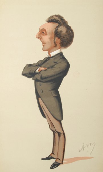 Caricature of HE Governor John Pope Hennessy CMG, 1875 by Carlo Pellegrini