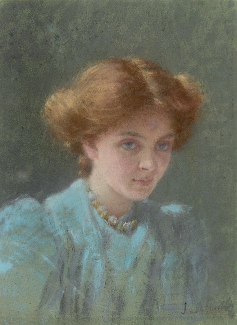 Blue and gold: portrait of Dorothy Sutherland, 1908