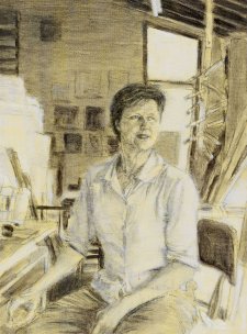 Study (d) for portrait of Helen Garner