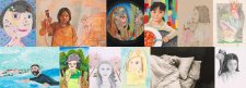 Twelve portraits of finalists for the Little Darlings Youth Portrait Prize 2024