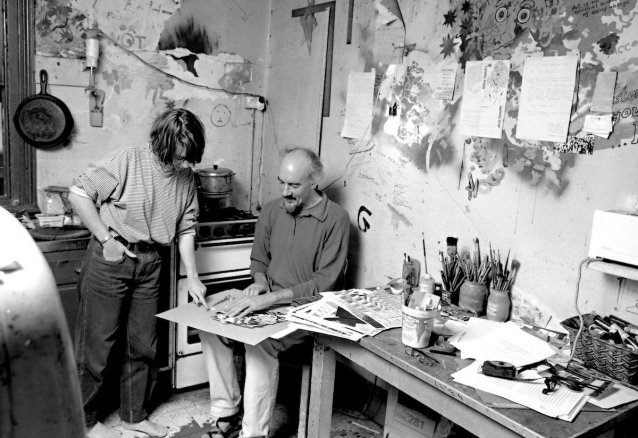 Mike Brown and Liz Land in Kitchen