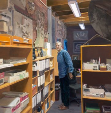 Architect Gregory Burgess in his office