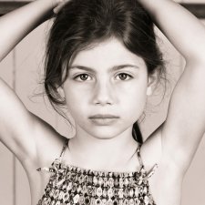 Young girl in a dance class waiting to be photographed, 2010 by John Slaytor