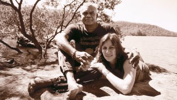 Ali Cobby Eckermann and Lionel Fogarty at the Hawkesbury River