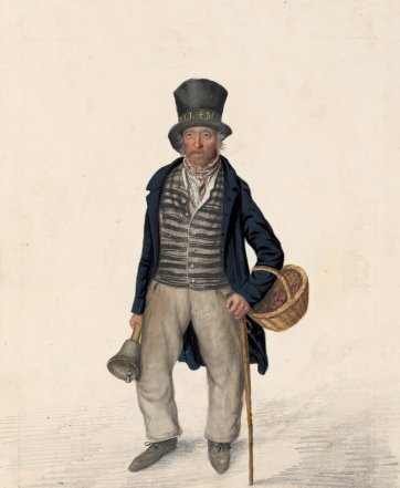 Richard ‘Dickey’ Fletcher, bellman, Bridlington, c. 1825 by John Dempsey
