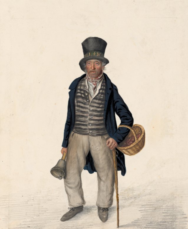 Richard ‘Dickey’ Fletcher, bellman, Bridlington, c. 1825