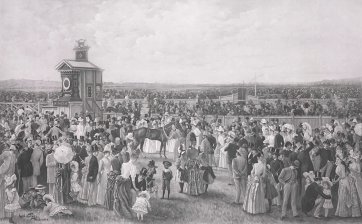 The Derby Day at Flemington, c. 1890 by Carl Kahler, Goupil & Cie The Derby Day at Flemington, c. 1890 by Carl Kahler, Goupil & Cie