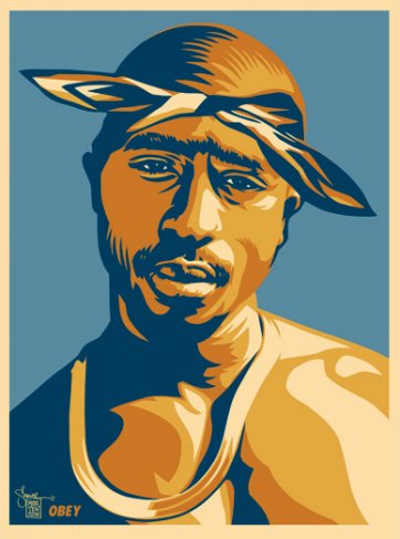 Tupac (Blue), 2004 by Shepard Fairey