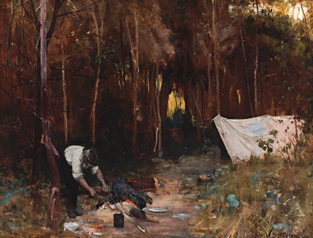 Settler's Camp, 1888  by Arthur Streeton