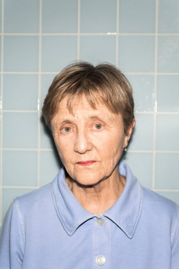 Helen Garner in her kitchen, 2018 by Mia McDonald