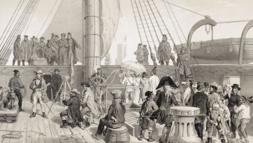 Pasage du Cercle Polaire, le 19 Janvier 1840  (Crossing the Antartic Circle, 19 January 1840)