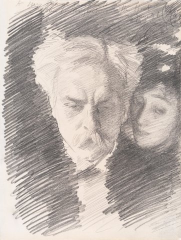 Gabriel Faure and Mrs Patrick Campbell, 1898 by John Singer Sargent