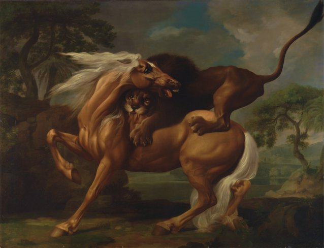 A Lion Attacking a Horse, 1762 by George Stubbs