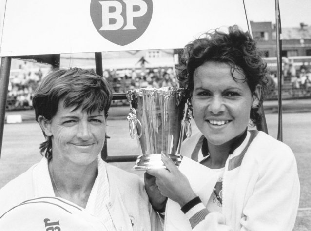 Margaret Court and Evonne Goolagong