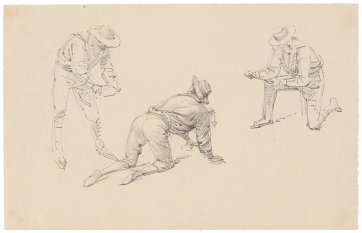 Studies for Bushrangers, Victoria, Australia, 1852 1886 by William Strutt