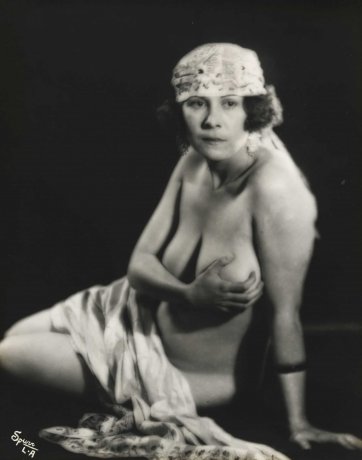 Dorothy Gordon, in part costume for Rudolph Valentino's 