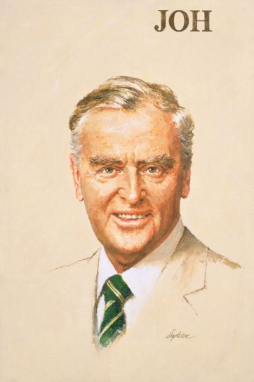 JOH (The Hon Sir Joh Bjelke-Petersen), c. 1987 by Noel Stapleton JOH (The Hon Sir Joh Bjelke-Petersen), c. 1987 by Noel Stapleton