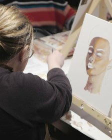 Painting workshop at the National Portrait Gallery in 2022