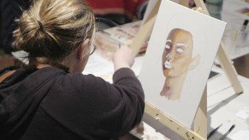 Painting workshop at the National Portrait Gallery in 2022