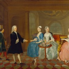 A Family Being Served with Tea, ca. 1745 by an unknown artist