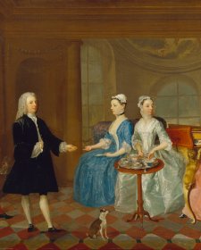 A Family Being Served with Tea, ca. 1745 by an unknown artist