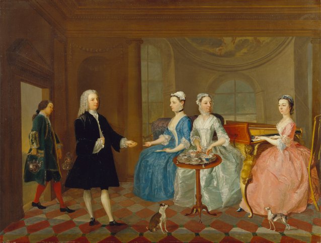 A Family Being Served with Tea, ca. 1745
