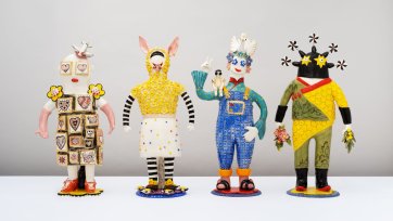 Four works from Happy Australian, 2022 Vipoo Srivilasa