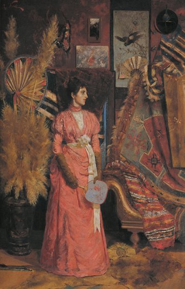 The sitting, 1889 by Girolamo Nerli (1860–1926)