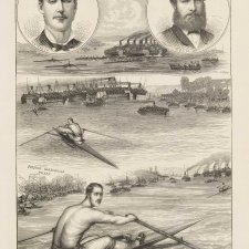 The Sculling Match at Sydney for the Championship of the World [Edward Trickett] (from the Australasian Sketcher, 4 August 1877)