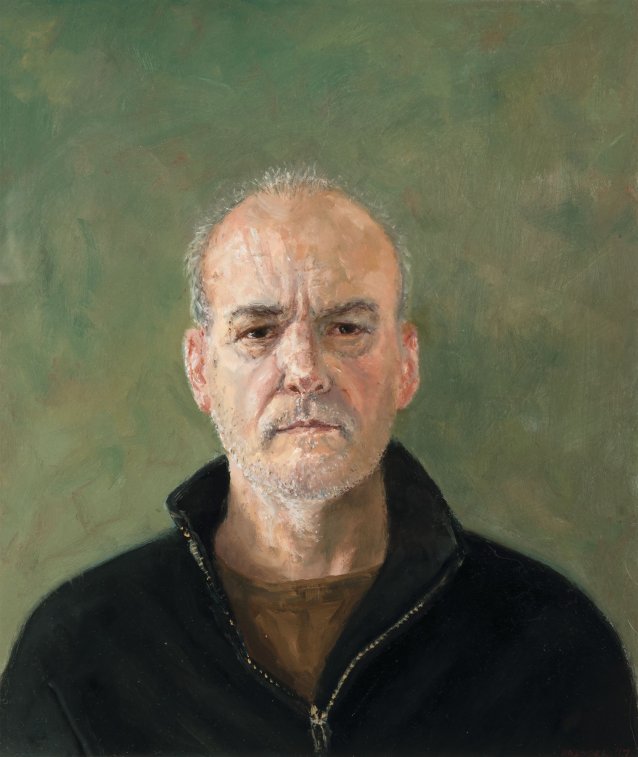 Self-portrait in black jumper, 2017