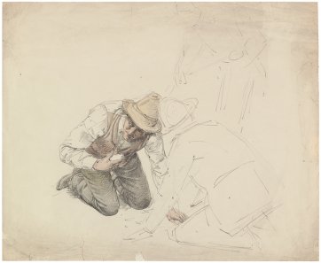 Studies for Bushrangers, Victoria, Australia, 1852 1886 by William Strutt