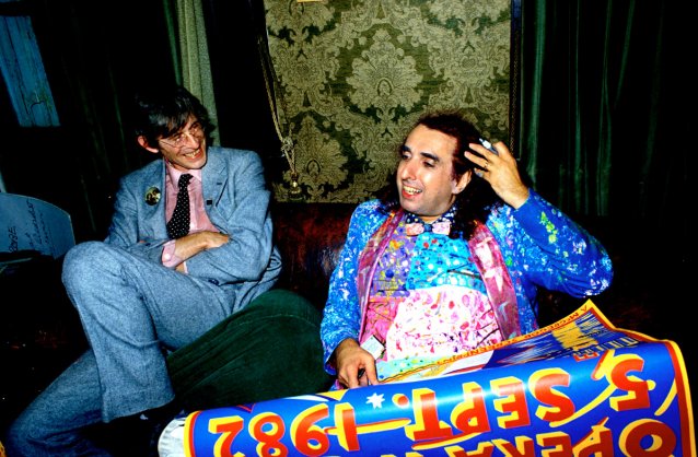 Martin Sharp and Tiny Tim, about whom Martin was making a film. Wirian, early 80s