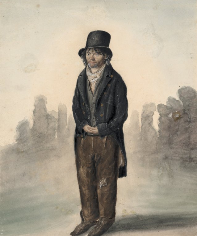 Little John of Colchester, a poor lunatic, c.1823