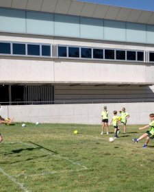 Children playing soccer outside the National Portrait Gallery Children playing soccer outside the National Portrait Gallery
