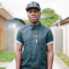 Fostin outside his mum's, Kings Park, Melbourne, 2015 by Nicola Dracoulis