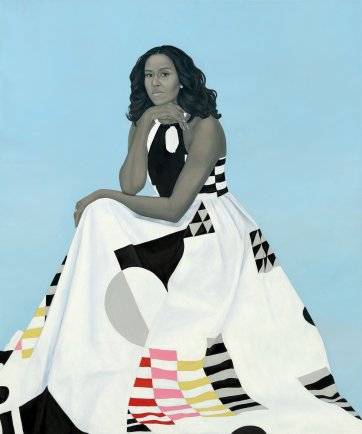 Michelle LaVaughn Robinson Obama, 2018 by Amy Sherald