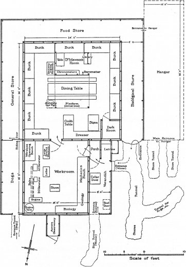 Plan of Mawson's Hut, Alfred James Hodgeman