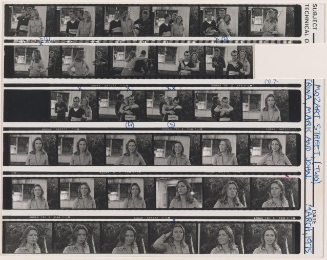 Contact sheet (Mozart St, two), 1975