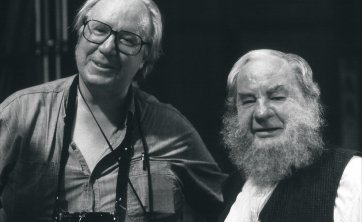 Robert McFarlane with actor Leo McKern, Braidwood, 1994 by Chris Goldsmith