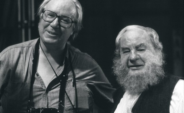 Robert McFarlane with actor Leo McKern, Braidwood, 1994