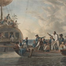 The Mutineers turning Lieut Bligh and part of the Officers and Crew adrift from His Majesty's Ship the Bounty