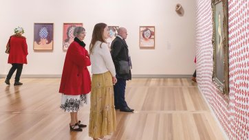 Visitors to the In Bloom exhibition, June 2025