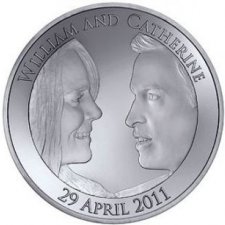 Commemorative coin, Prince William and Kate Middleton UK Royal Mint