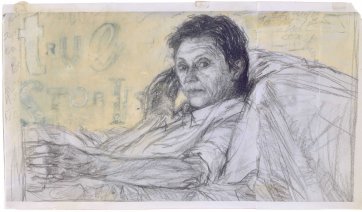 Study for portrait of Helen Garner