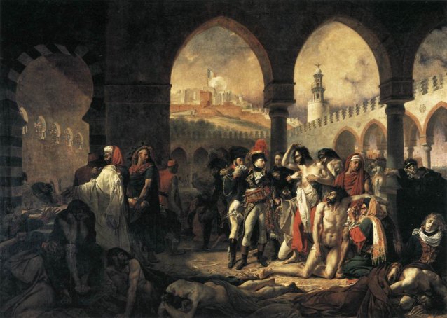 Napoleon Bonaparte visiting the plague stricken at Jaffa, 1804