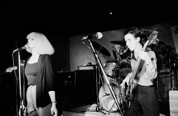 The Naturals, Captain Cook Hotel, Narrabundah, 1980.  Maryanne Filshie (vocals), Nick Bonham (bass), David Fricker (drums)