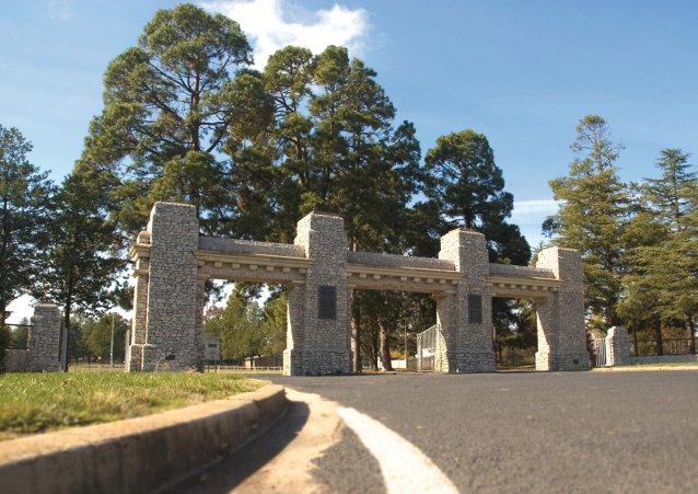 The AB Triggs Memorial Gates at Yass, New South Wales