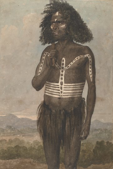 Desmond, a NS Wales chief painted for a karobbery or native dance c. 1826